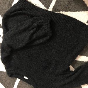 Black fuzzy sweater